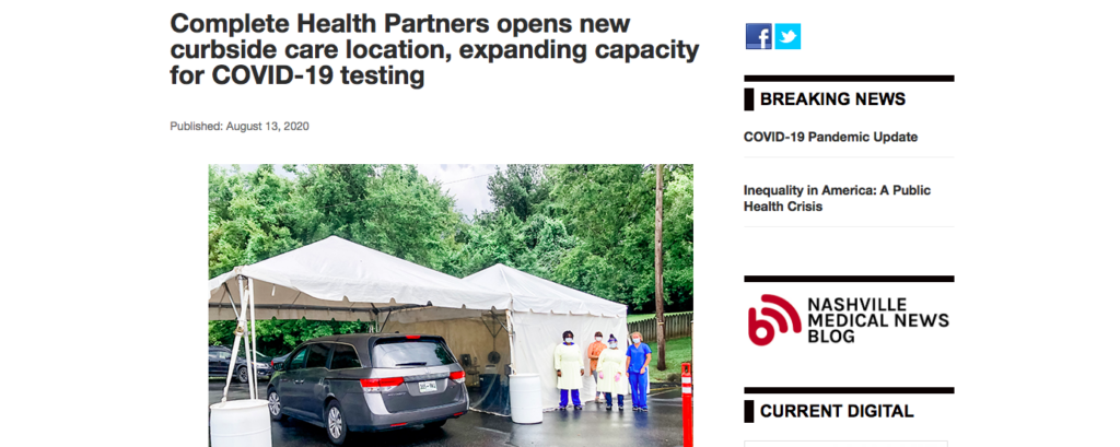 Complete Health Partners Nashville COVID Testing Site
